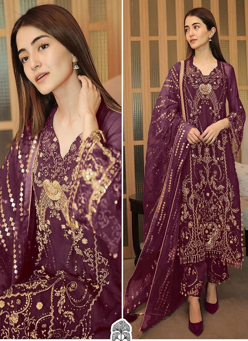 Zaha Mallika 10056 Georgette Pakistani Suits Catalog
